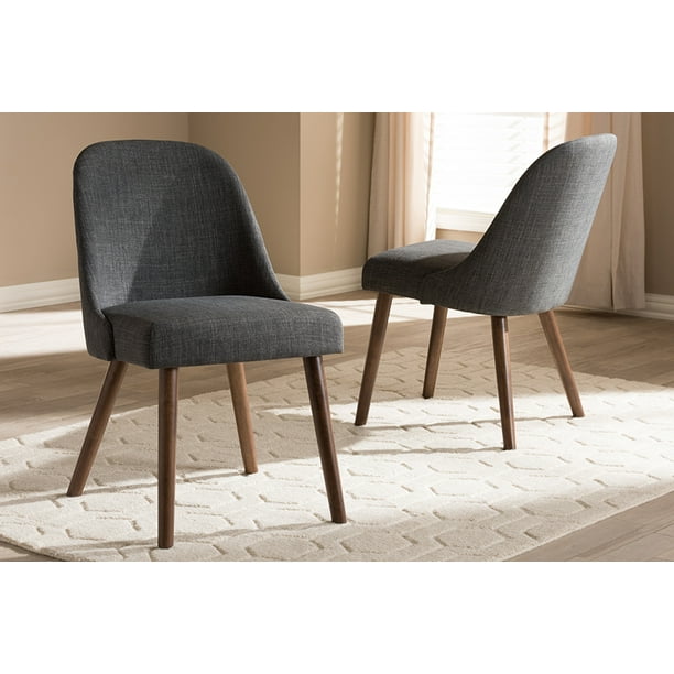 Baxton Studio Elyse Walnut Wood Grey Fabric Upholstered Footstool Baxton Studio Elyse Walnut Wood Grey Fabric Upholstered Footstool